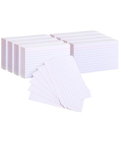 Cartes d'index lignées 3x5 blanches Mr. Pen | Fiches bristol de révision pour bureau