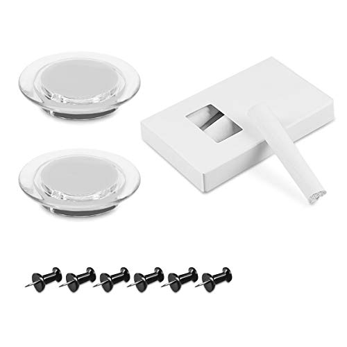 Navaris 51755.6 Combination Chalk And Bulletin Board - 18 X 24 In Magnetic Chalkboard Fabric Combo Pin Board thumb #2