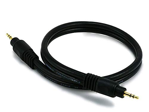 Monoprice Cable de Audio 3.5mm Estéreo 1.5 pies Negro miniatura 1