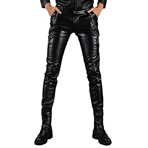 Pantalon de moto en similicuir contre la pluie et le froid hivernal