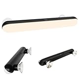 Schminktisch Licht mit Saugnapf mit Gewinde (Starke Haftkraft), Schminktisch Beleuchtung mit 5000mAh Wiederaufladbar, Dimmbar LED Schminklicht Spiegel Kabellos Lampe Make Up mit Fernbedienung Magnet