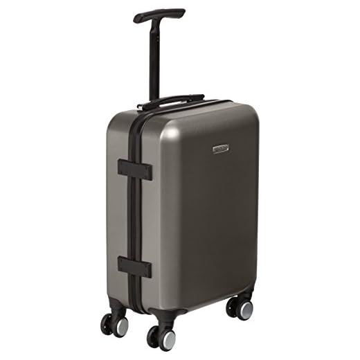 Amazon Basics - Maleta de mano de ruedas, metálica, 55 cm, Grafito