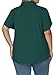 Plus Size Tops for Women 3X Summer Collar Shirts Going Out V Neck Fashion Comfy Petal Sleeve Tunics Dark Green