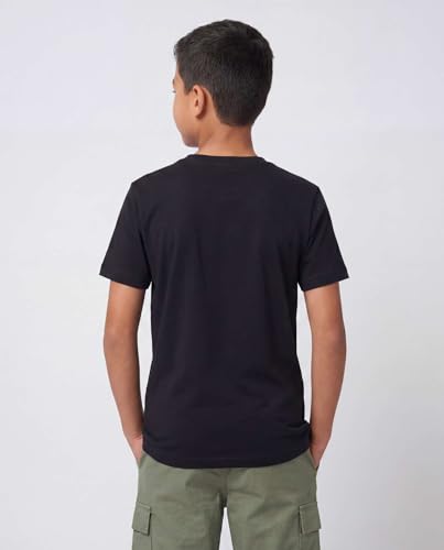 Image of 5 Pack Boys' Cotton T Shirts Crew Neck Plain Short Sleeve Tops Kids Teens