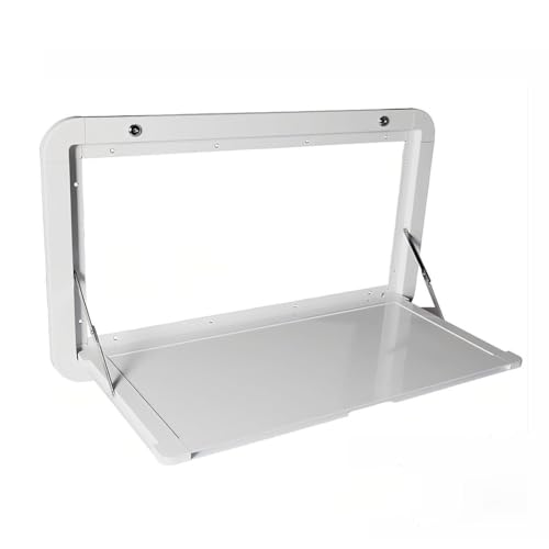 Mesa plegable para montar en la pared con cerradura, mesa de comedor portátil de aluminio, impermeable, ligera, para caravana, camping, picnic
