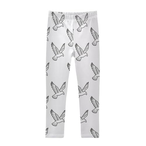 Girls' Leggings Bird Grey Kids Yoga Tights Pants 1 Pack 2302308