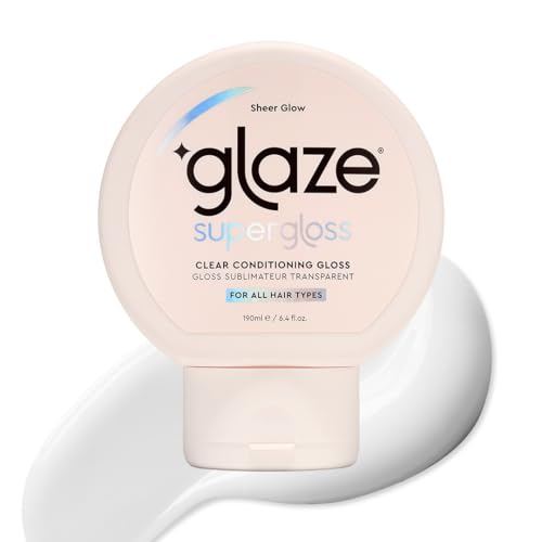glaze Supergloss Sheer Glow Clear Conditioning Gloss - NEW Squeeze Bottle – Transparent Hair Gloss For All Hair Types &amp; Colors – Enhanced Formula to Boost Color, Shine &amp; Hydration - 6.4 Fl Oz