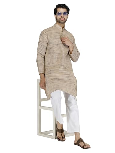 Image of Men's Khadie Cotton Relaxed Straight Kurta