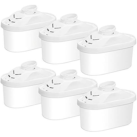 Hskyhan Alkaline Water Filter Cartridge - Replacement Pitcher Water Filters, Improve PH, 7 Stage Filteration System To Purify, 6 Pack Cover