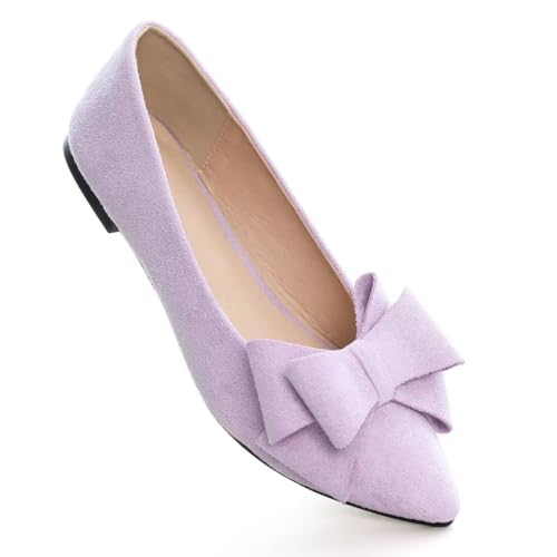 Image of TN TANGNEST Women Fashion Bowknot Flats Comfort Pointed Toe Dress Shoes
