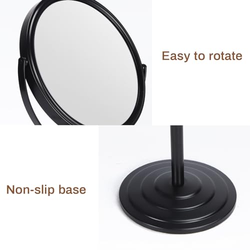 Espejo para maquillaje con aumento 1x 3x negro 12 in miniatura 4