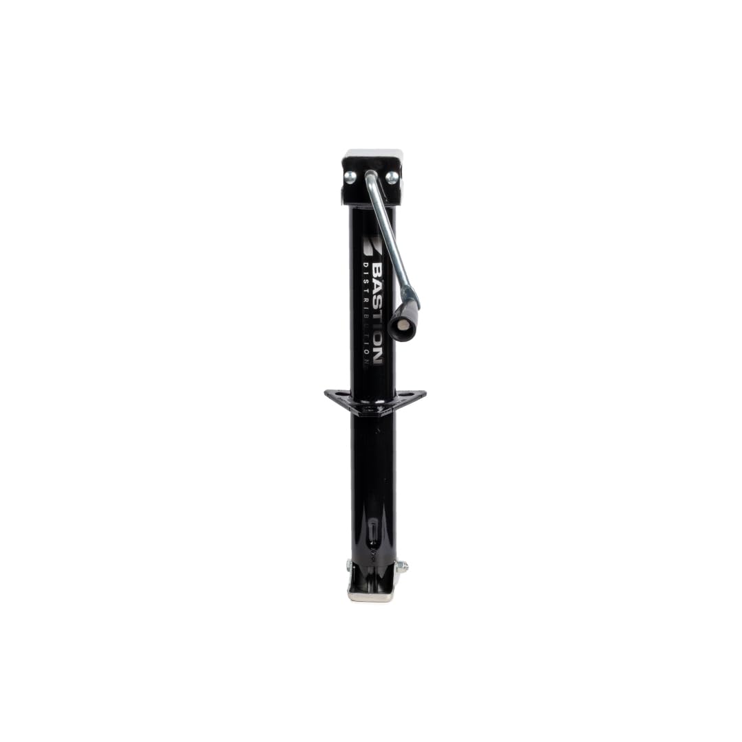 Bastion Distribution Heavy Duty Side Wind A-Frame Jack | 2000lb Load Capacity | Adjustable Drop Leg | Utility Trailer Stabilizing Jack | 14.5" to 22.5" Height | BD-SW-2000-A