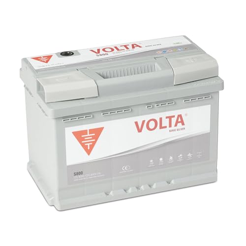 Bateria de Coche 80Ah 800A - Volta Silver S800D - Borne +Dcha - Medidas Largo 278 x Ancho 175 x Alto 190 mm con 2 años de Garantía - Fabricación Europea.