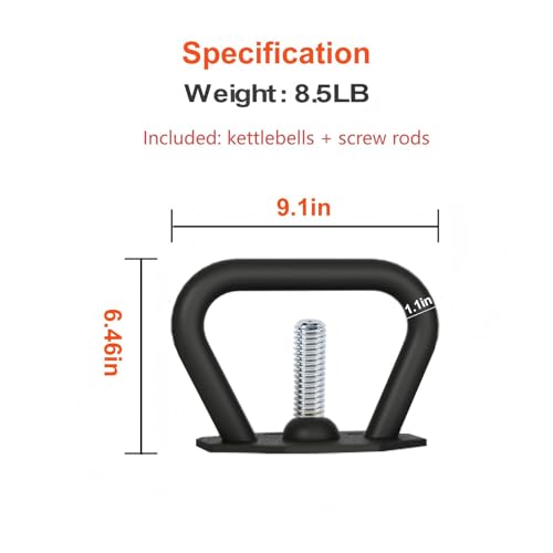 Image of Adjustable Kettlebell with Inverted U-Handle, for Full-Body Workouts,with Screw Rod