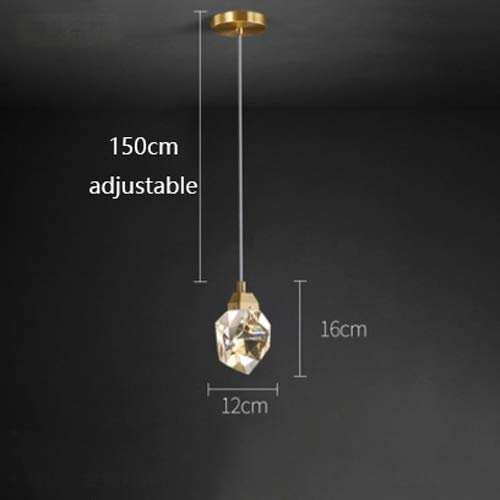 Luces colgantes de techo LED con cristal para iluminación decorativa de casas 8
