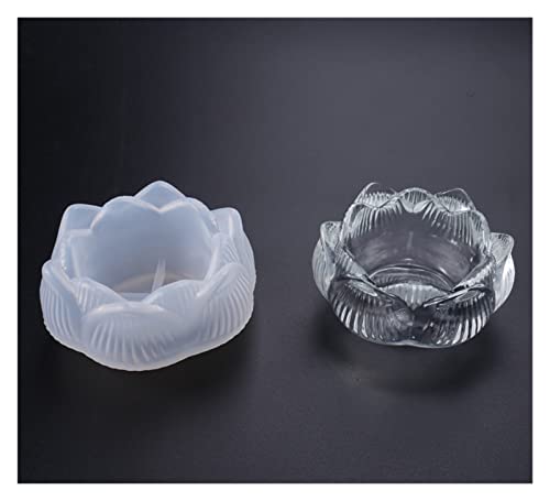 WANSHIDA QiQi Shop Lotusform Silikonform Kerzenhalter Aufbewahrungsbox Aschenbecher Silikonform Aroma Gipsform Cover