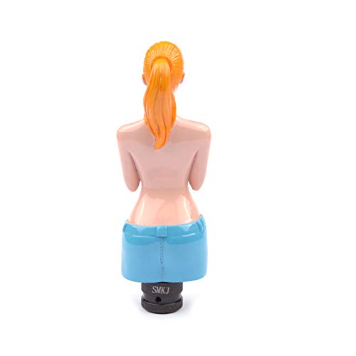 SMKJ Naked Sexy Girl Shape Universal Gear Stick Shift Shifter Knob Automatic Manual Shift Knob Suitable for Most Transmission Vehicles (Blue)