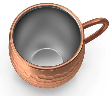 Caneca Rose Moscow Mule Martelada Inox 500ml Drinks