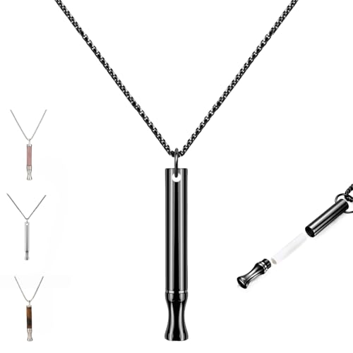 Anxiety Breathing Necklace with Resistance Filter,Stress Relief Necklace,Filter Natural Essential Oil Anxiety Relief Necklaces,Portable Deep Breathing Meditation Aids for Men Women (Black) Anxiety Breathing Necklace with Resistance Filter,Stress Relief Necklace,Filter Natural Essential Oil Anxiety Relief Necklaces,Portable Deep Breathing Meditation Aids for Men Women (Black)