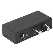 WIDELY APPLICABLE: Sound mixer with two volume control knobs, which mix multiple channels into one rail and compatible with multiple devices. Suitable for musical instruments, microphones, mobile phones, computers, power amp equipment, speakers, smal...