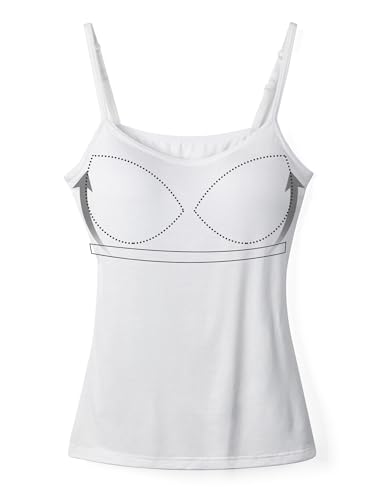 タグ付き LAYERED CAMISOLE ALL IN ONE CLANE Vaslanda Women Camisole with Built in Bra, Adjustable