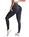 CHRLEISURE Workout Leggings Sets for Women, Gym Scrunch Butt Butt Lifting Seamless Leggings 3 Piece (2Black,MS Black, M)