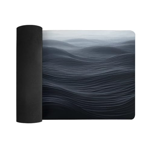 Deep Black Waves Alfombrilla de Escritorio Grande Antideslizante miniatura 3