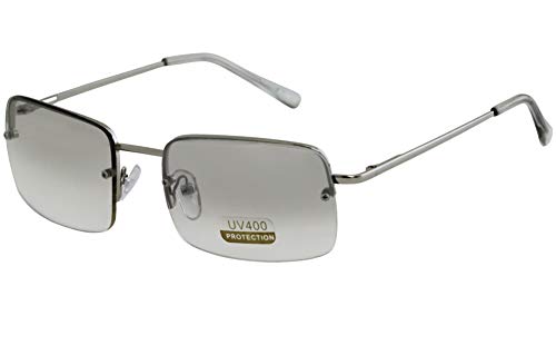 FLAWLESS EYEWEAR - Minimalist Medium Rectangular Sunglasses Clear Eyewear Spring Hinge2
