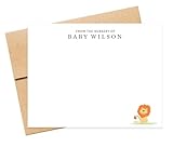 Personalized Lion Stationery Set, Lion Notecards, Childrens Stationery for Kids, Camp Stationary, Boys Soccer Mom