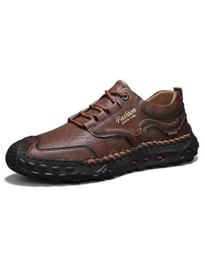 Tanner Shoes Mens Leather Chukka Boots Casual Ankle Slip On Lightweight Walking Driving Work Office Shoes - Main Image