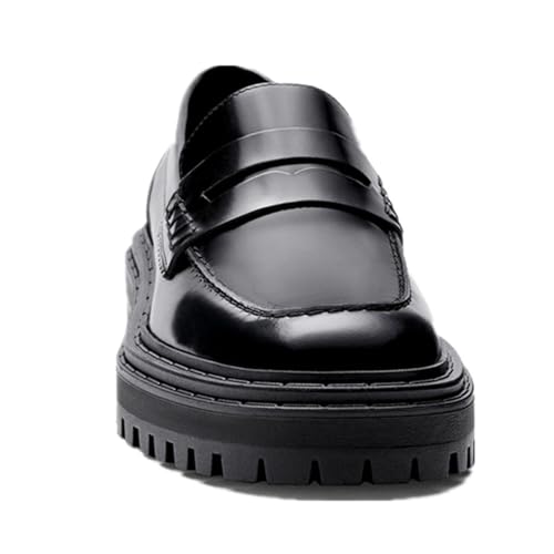 Loafers for Women Women's Flat Shoes Style Fashion Thick Sole Genuine Leather Slip-On Loafers2