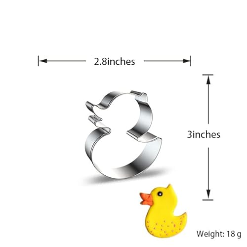 Cookie Cutter Cartoon Duckling 4-Piece Set, Cookie Molds Stainless Steel Baking Tools Cake Molds Flip Sugar Molds, For Children's Parties Birthday And Other Gifts #TOP4