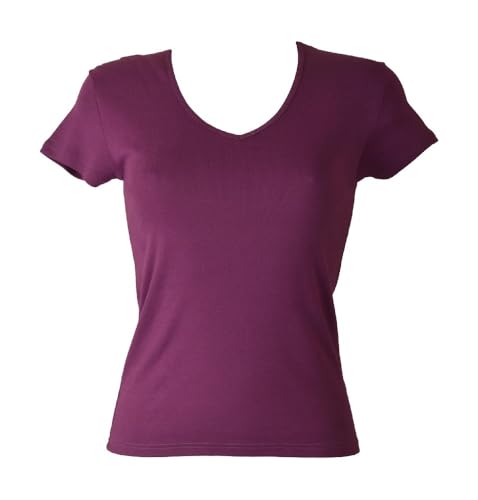 RAGNO T-Shirt Femme en Coton Noble Col V Perfect Spider