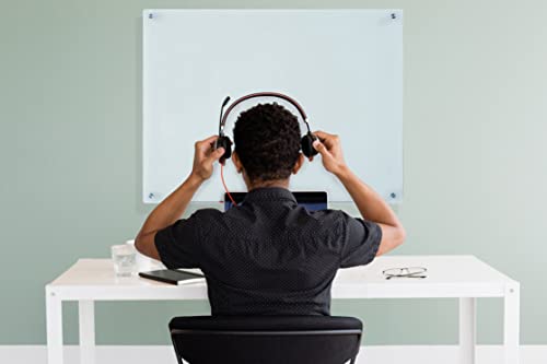 Audio-Visual Direct White Glass Dry-Erase Board Set - 40" X 60" - Includes Hardware & Marker Tray (Non-Magnetic) #TOP2