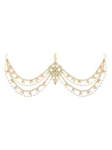 Image of OOMPH Jewellery Ethnic Sheeshphool-Kundan Jadau Floral Design for Women & Girls Stylish - DPH161DST4RKH184RKH235 PA201