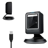 Barcode-Scanner, QR/1D/2D Reader, USB, Auto-Sense, IP54, Plug & Play, Multi-OS kompatibel, Lesen von...