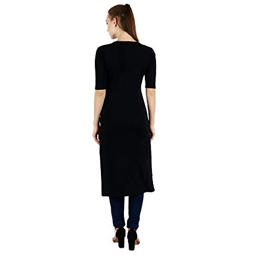 Image of POPWINGS Casual Plain Key Hole streachable Kurti