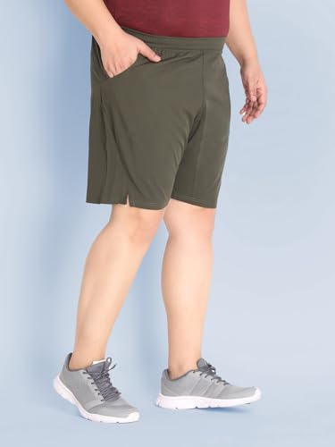 Image of CHKOKKO Men Shorts for Gym Sports or Running | Dry-Fit Fabric Single Layered Active Summer Workout Wear Knee Length Regular Fit | Elastic Waist with Front and Back Pockets