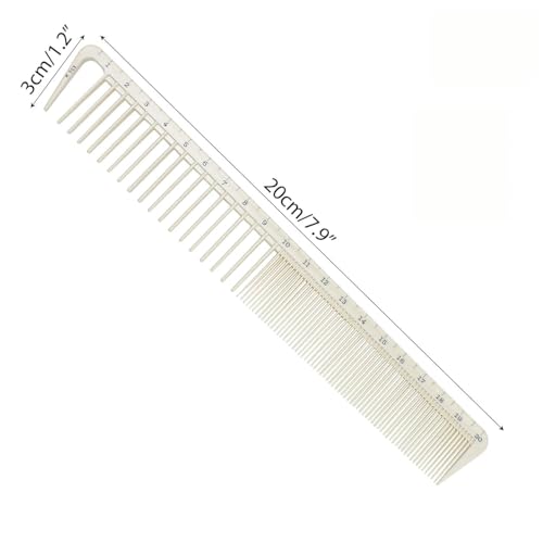 Juego de 3 Peines para Corte de Cabello con Regla Beige miniatura 2