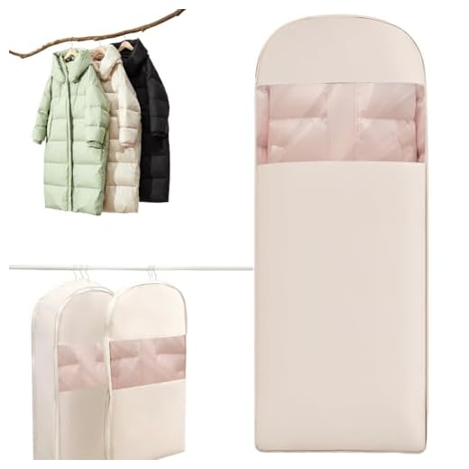 Sacco appendiabiti salvaspazio da appendere con autocompressione, a prova di tarme, traspirante, per vestiti, abiti, cappotti, giacche (lungo (130 x 58 x 15 cm)