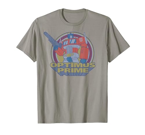 Image of Transformers Optimus Prime Retro Portrait T-Shirt, Men, Slate Grey, XX-Large