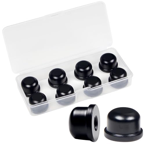 Image of Black Lamp Finials Lampshade Finial Caps Tapped of Tops for Lamp Shade Harp Lamp Finial Knob Lamp Parts and Lighting Accessories Finial 8 Pack