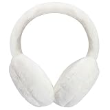 Golden Scute Winter Warm Earmuffs for Women, Cute Foldable Muffs Fluffy Faux-fur Ear Muffs with Head