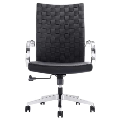 Gm Seating Weeve Conference Room Chairs - High Back Adjustable Swivel Desk Chair For Home Or Office - Leather Office Conference Chair With Aluminum Arms & Base - Black (Pack Of 1) #TOP1