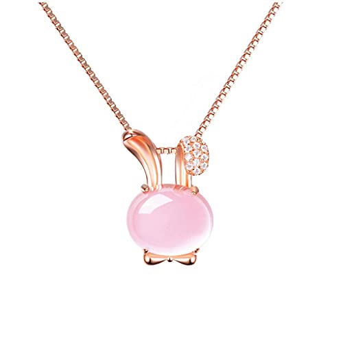 Collier bijoux cadeaux pour femmes anniversaire et cristal rose