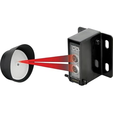 Seco-Larm E-936-S45RRGQ Retro Reflective Photoelectric Beam Sensor, 45ft (14m) Sensing Range, Weatherproof (IP66) Construction for Indoor/Outdoor use, Pre-Wired 6ft (1.8m) Cord Cover