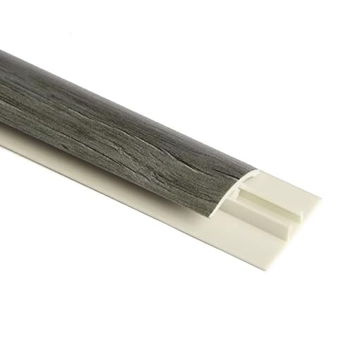 Elitix Tira de Umbral Tira Divisoria de Umbral con Veta de Madera con Base, Moldura de Transición de Borde de Baldosa/Cubierta de Junta, Moldura de Base Laminada para Juntar Espacios(Style A)