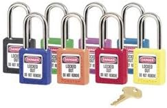 Master Lock 410PRP 6 Pin Tumbler Purple Safety Lockout Padlock K.D. (Price is for 6 Each/Box)