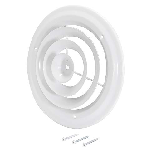 EZ-FLO 61624 Round Ceiling Diffuser, 8 inch, White