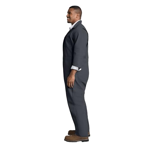 Image of Red Kap Men's Twill Action Back Coverall With Chest Pockets - Mechanic Coveralls With Concealed Zippers